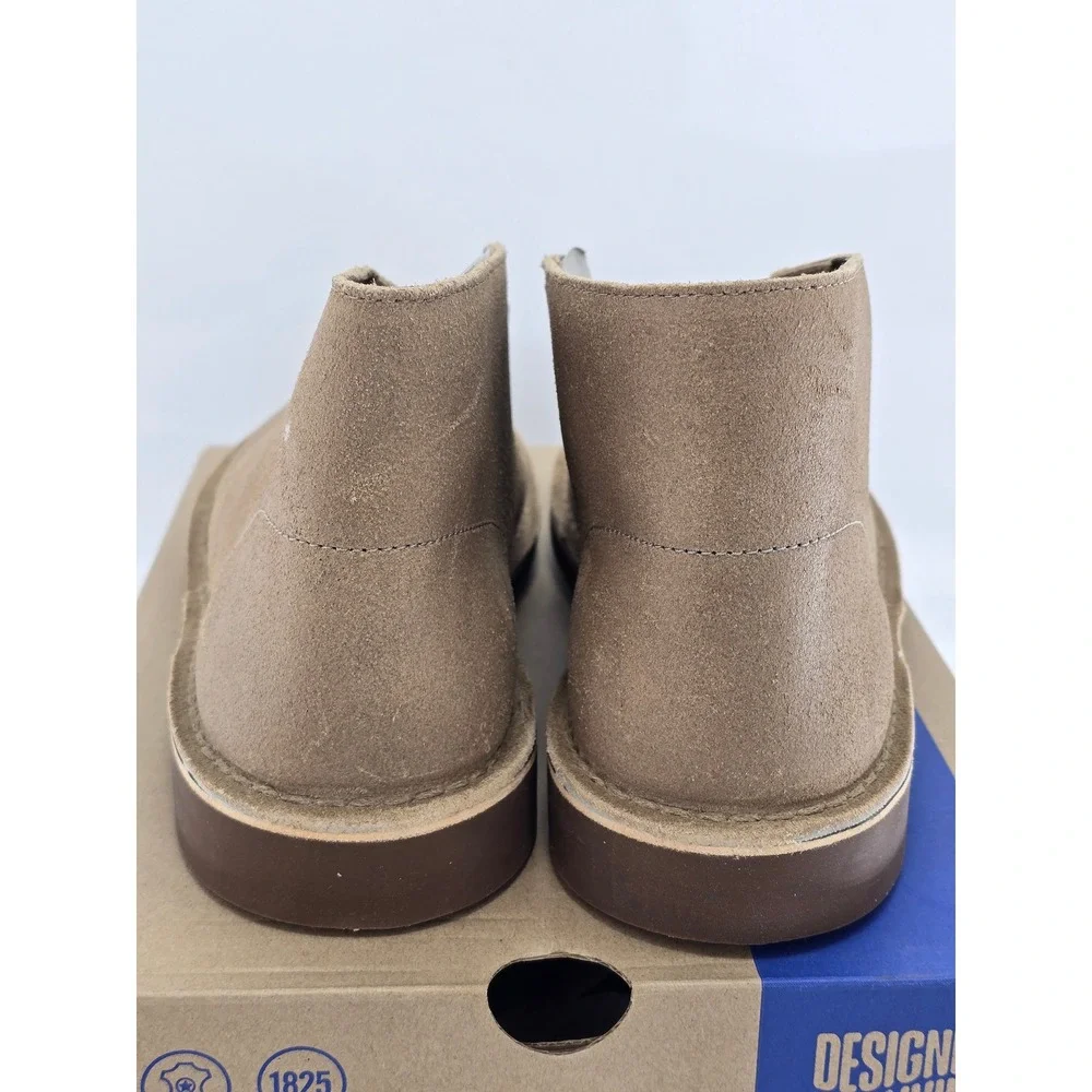 Clarks Bushacre 2 Chukka Boots Mens 9W Taupe Distressed Leather - New